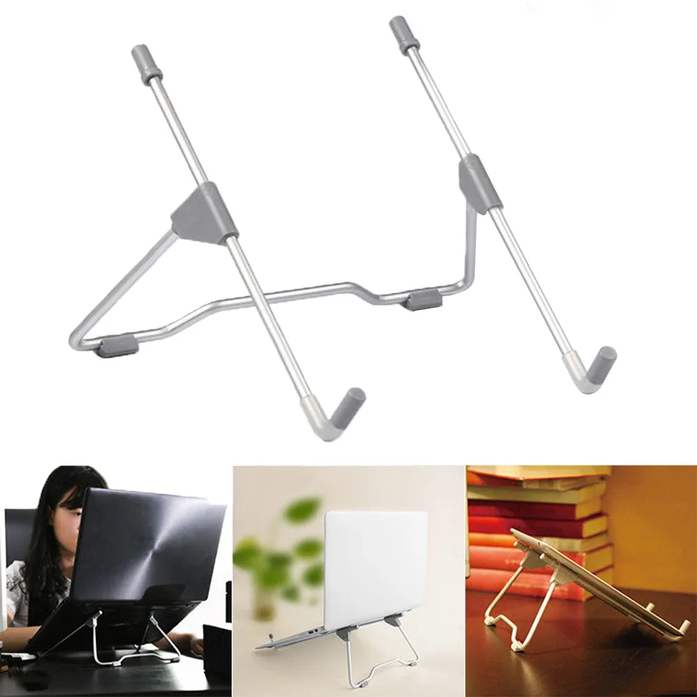 LS11 Aluminum Alloy Folding Collapsible Bracket Base Quick Heat Dissipation Stand For Macbook Laptops Tablet Holder gray