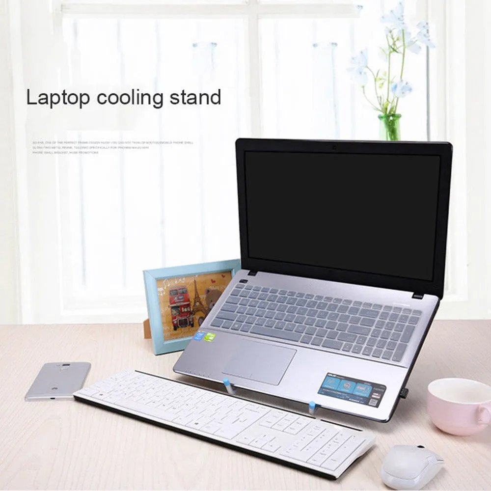 LS11 Aluminum Alloy Folding Collapsible Bracket Base Quick Heat Dissipation Stand For Macbook Laptops Tablet Holder gray