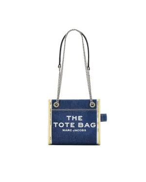 Marc Jacobs The Denim Chain Crossbody Tote Bag Dark Wash
