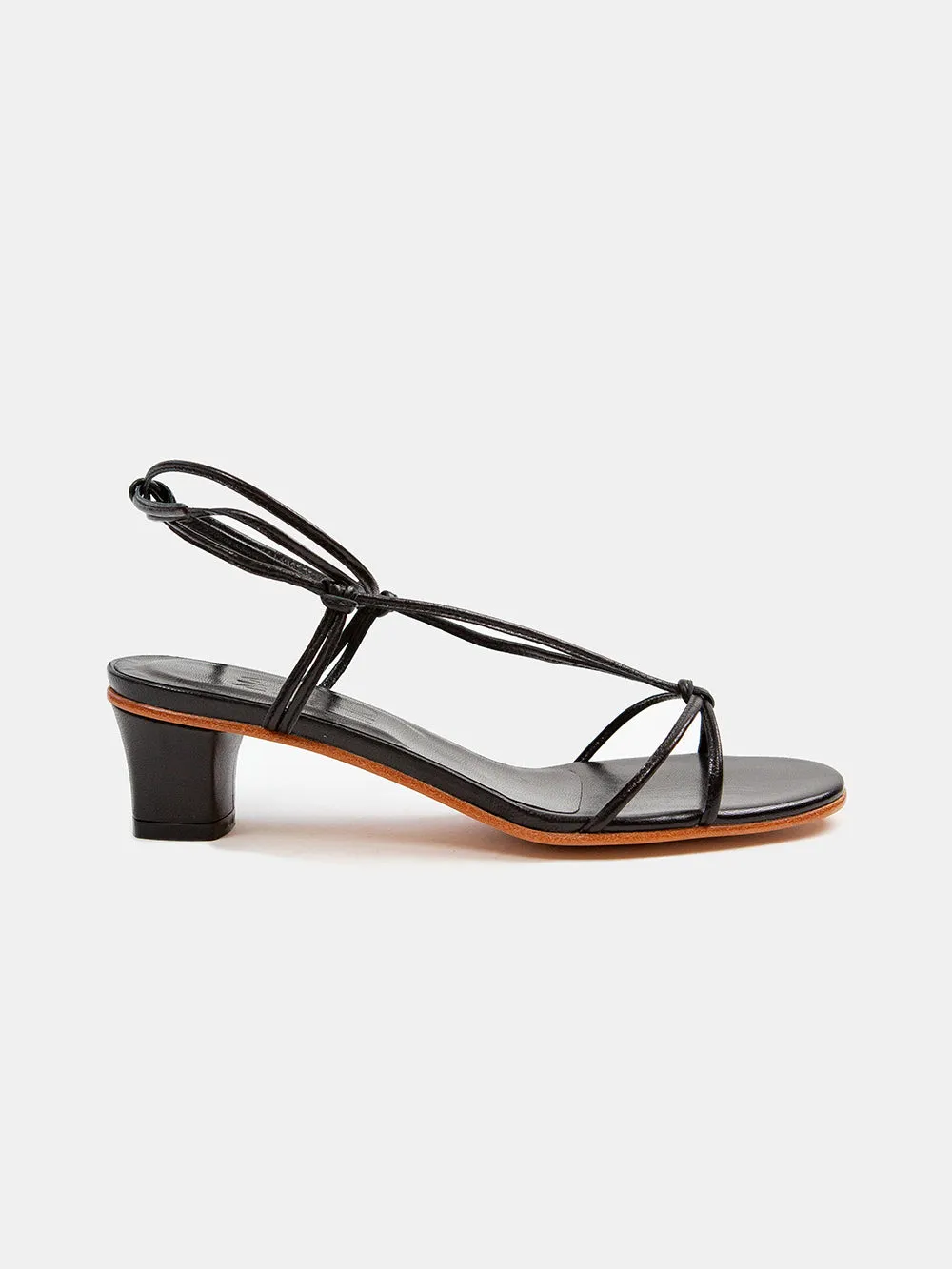Martiniano Spaghetti Heel in Black