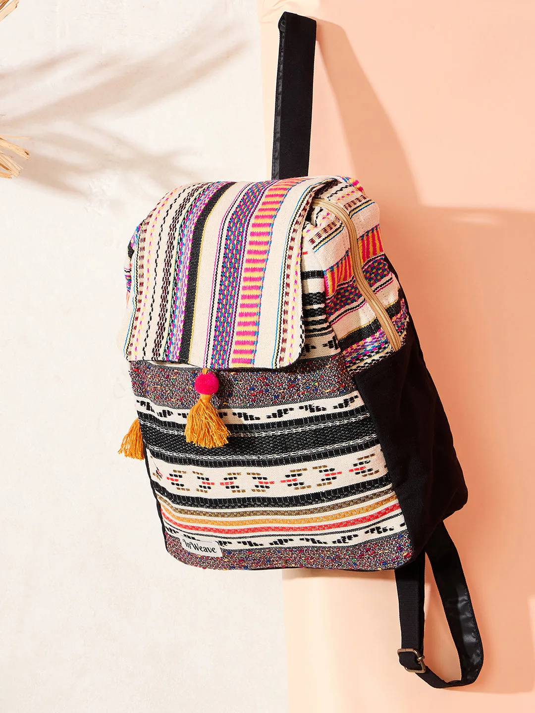 Matte Contrast Flap Bagpack