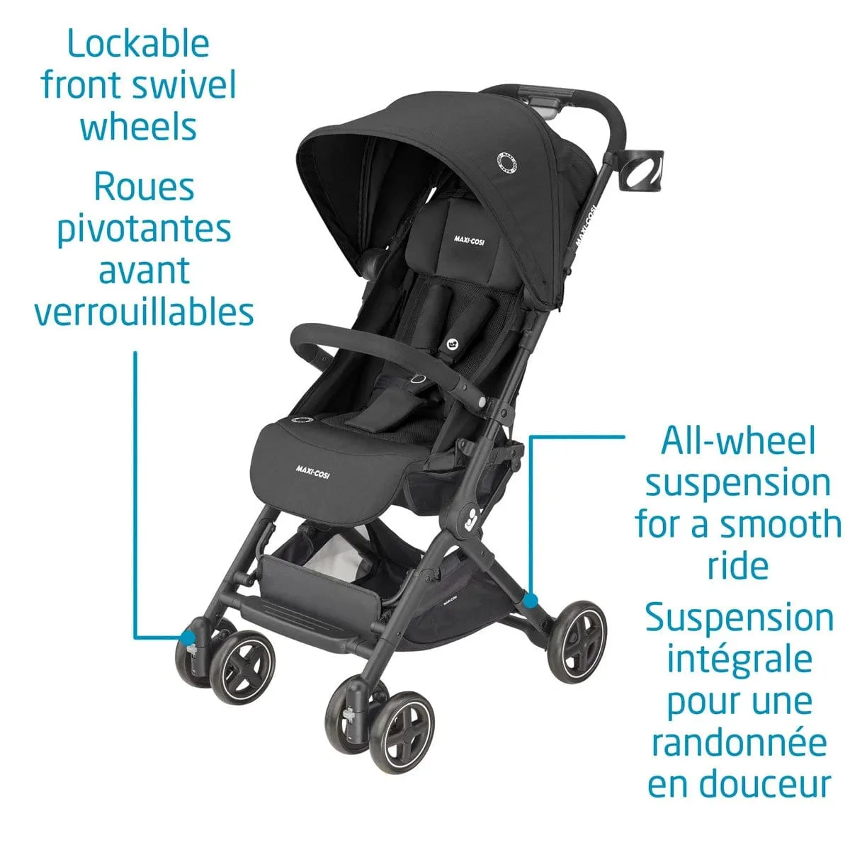 Maxi-Cosi Lara Ultracompact Travel Stroller - Essential Black