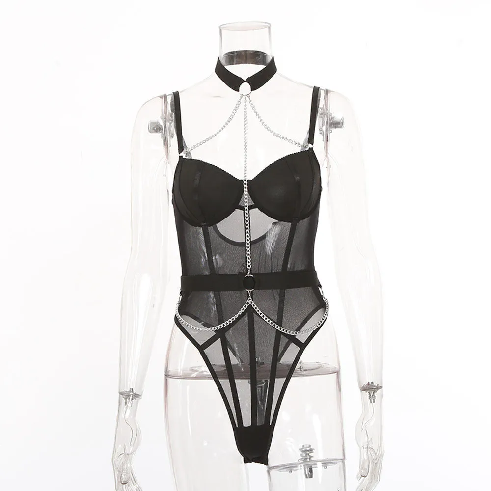 Metalia Lingerie Backless Bodysuit
