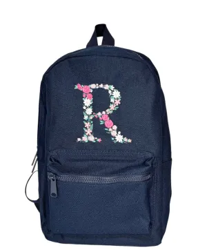 Mini Essential Backpack personalised with Floral initial Design