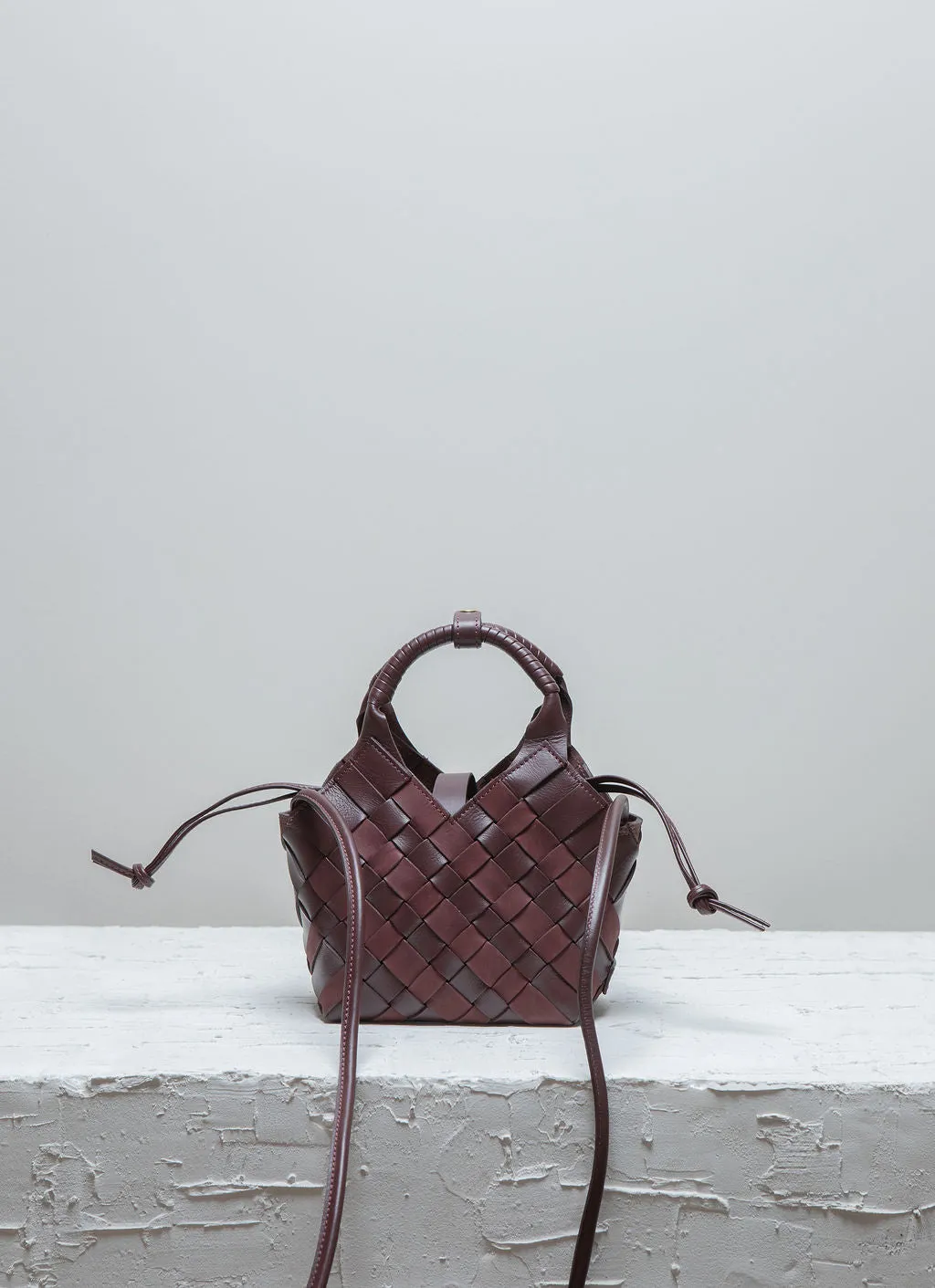 MISU MINI Dark Maroon Mix Crossbody bag