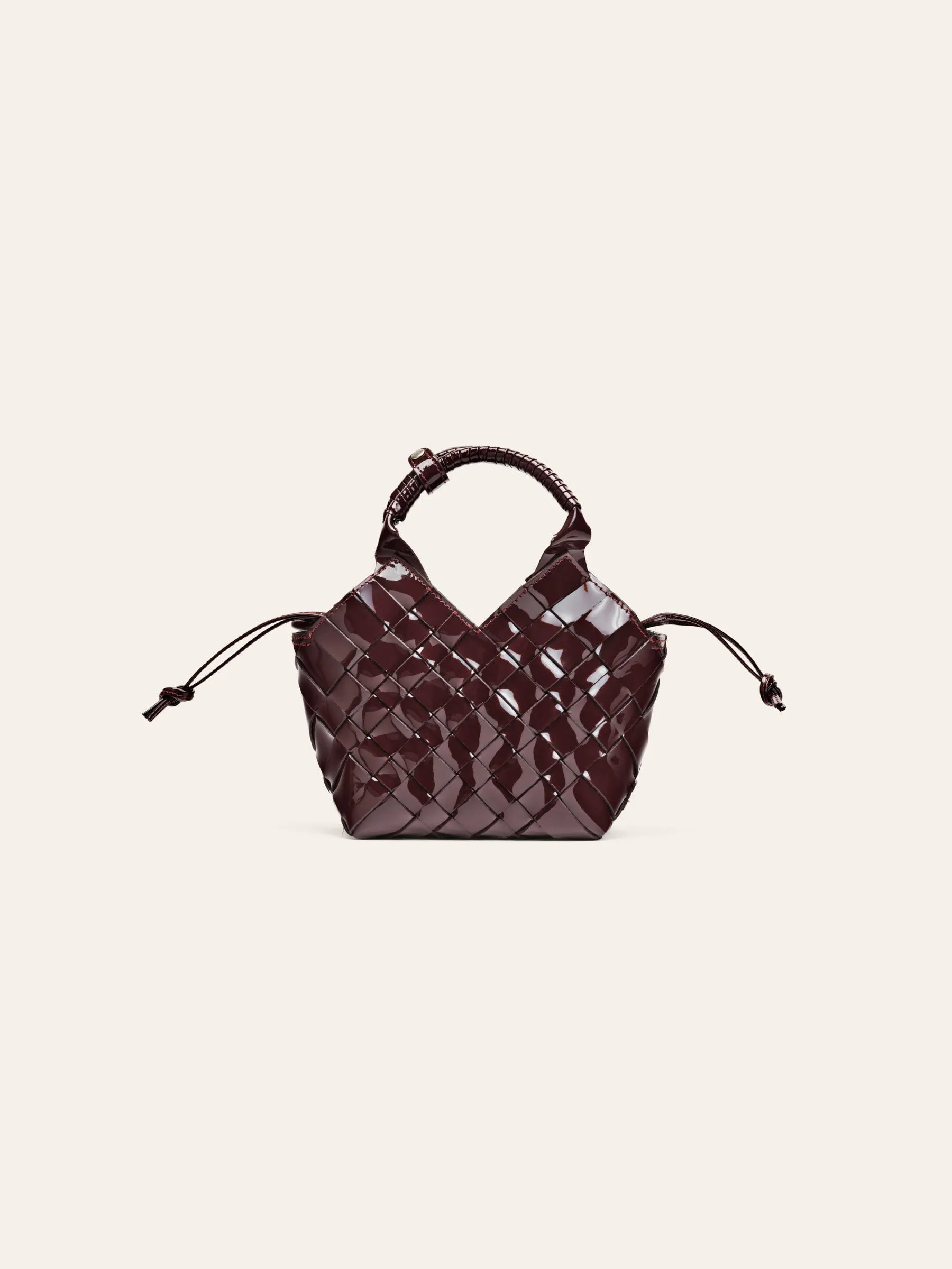 MISU MINI Dark Maroon Patent Crossbody bag