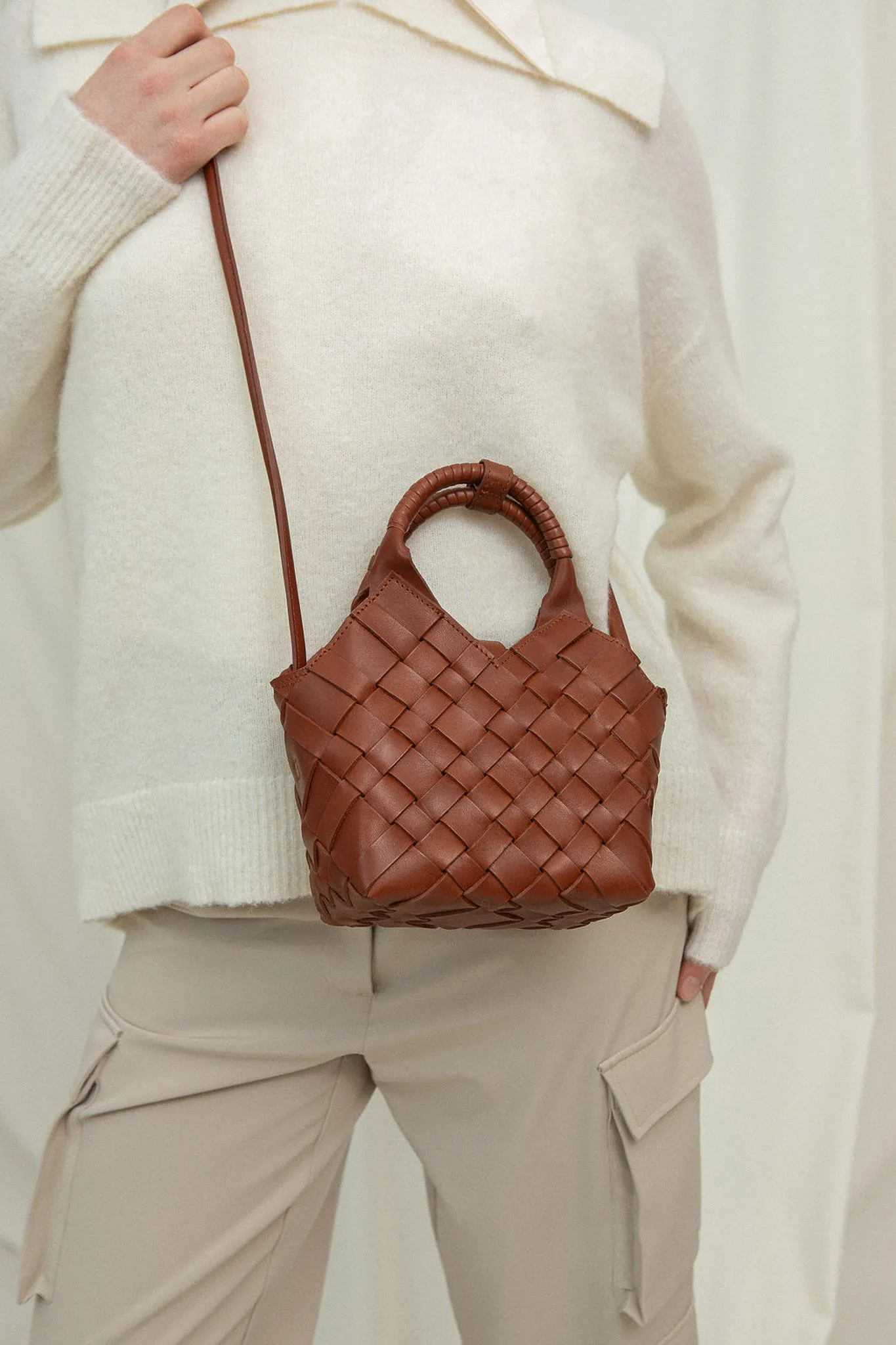 MISU MINI Dark Maroon Patent Crossbody bag