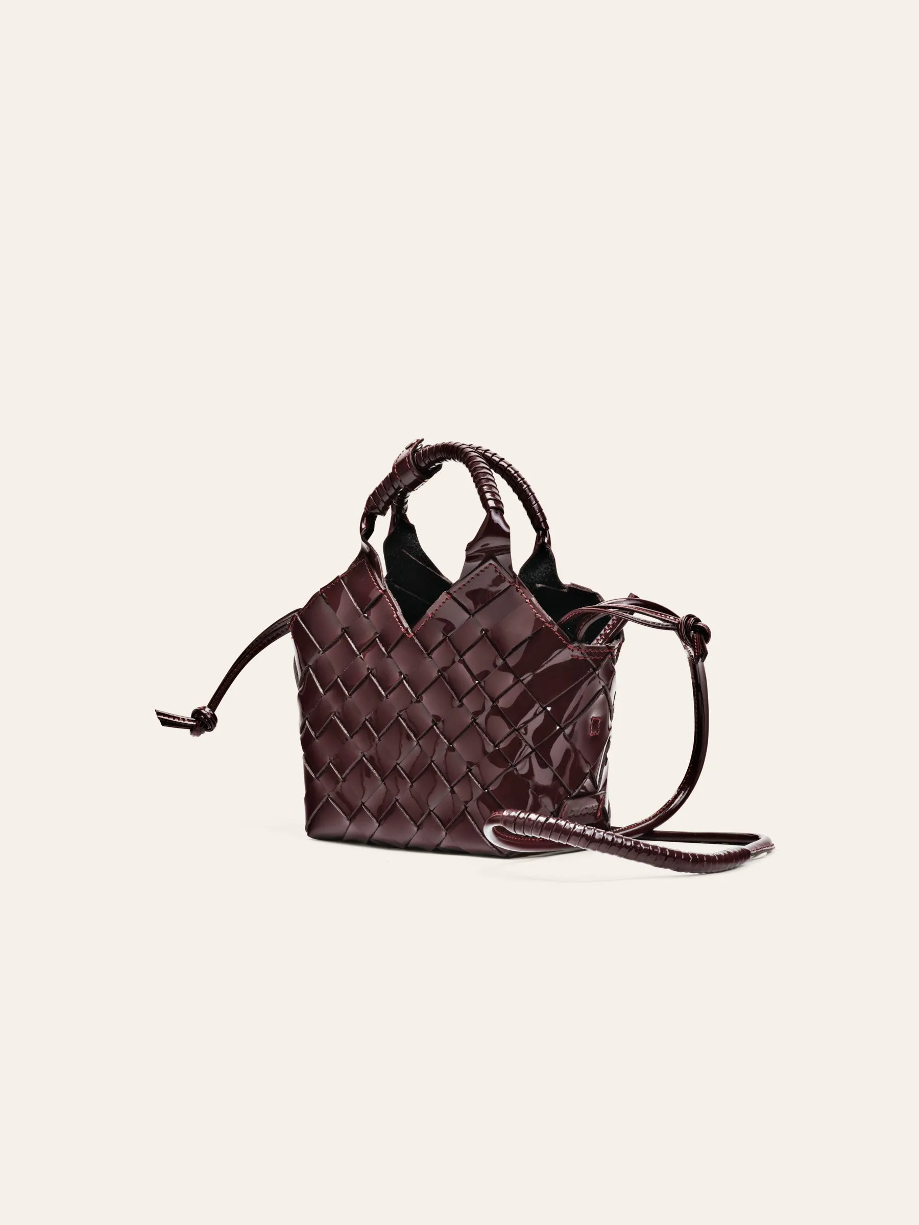 MISU MINI Dark Maroon Patent Crossbody bag