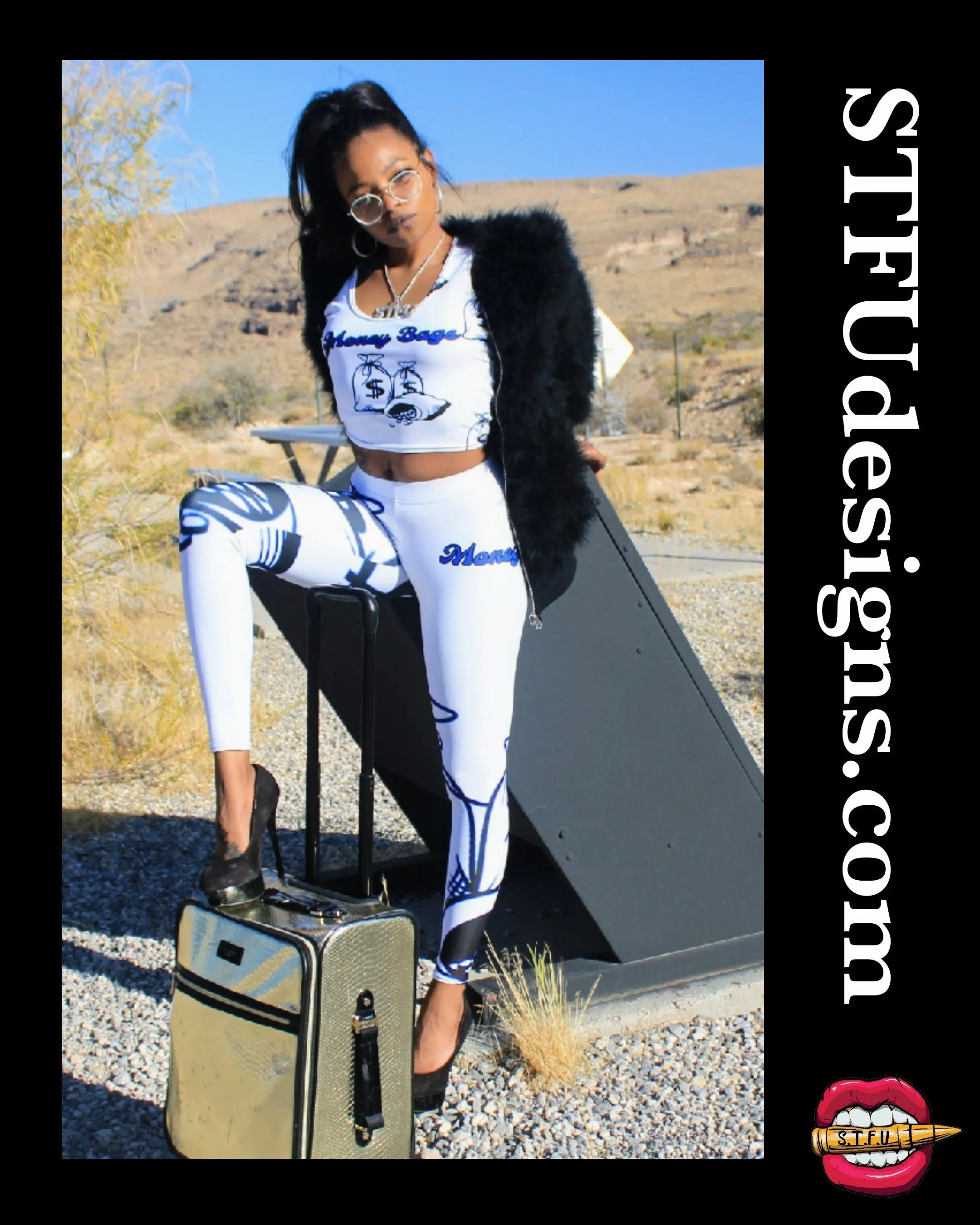 Money Bags Leggings - White
