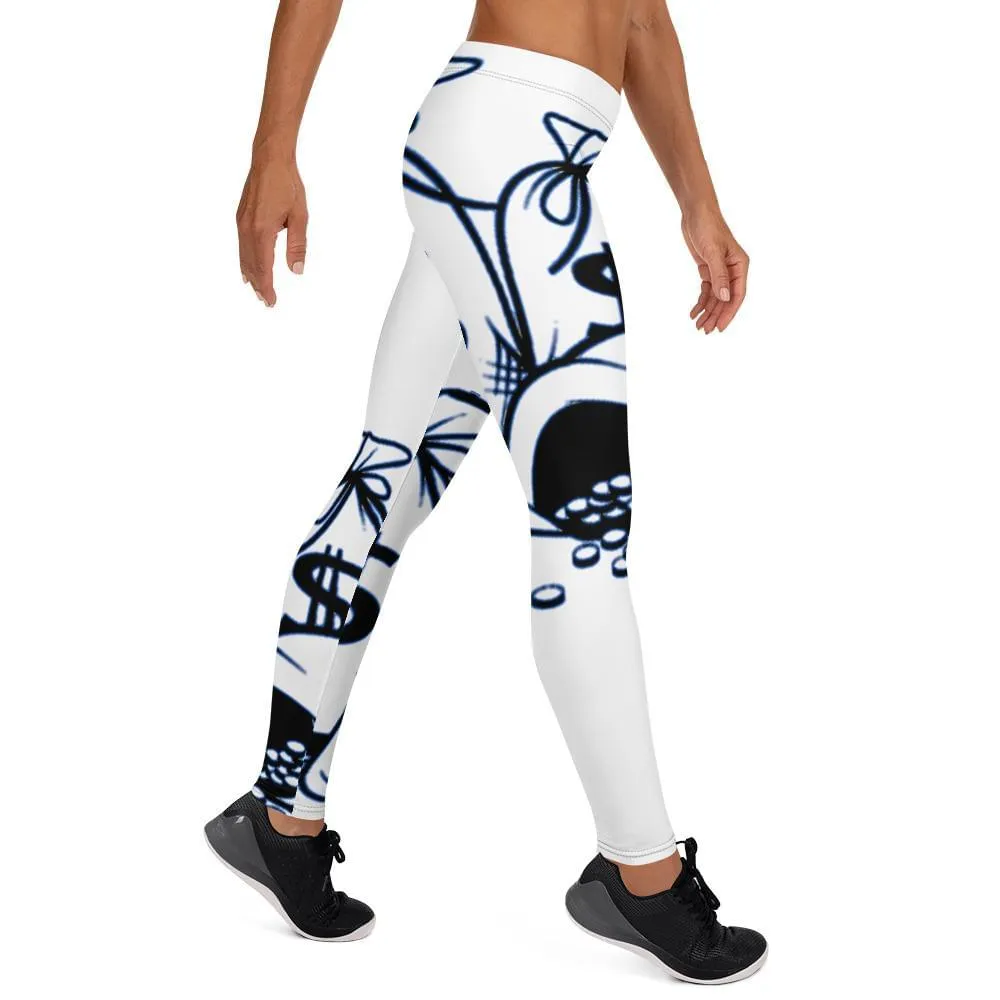 Money Bags Leggings - White