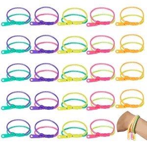 Multi-Coloured Zipper Bracelets