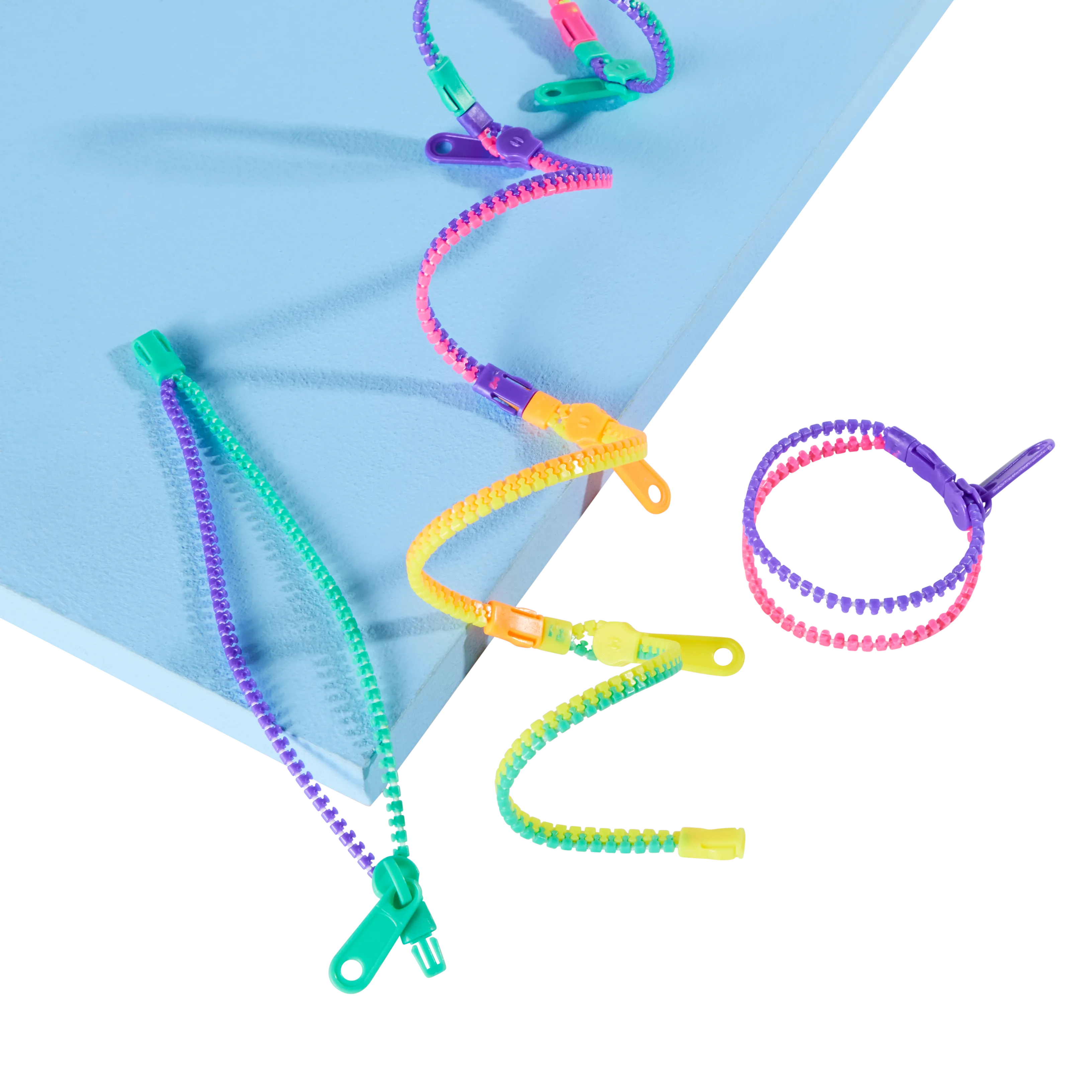 Multi-Coloured Zipper Bracelets