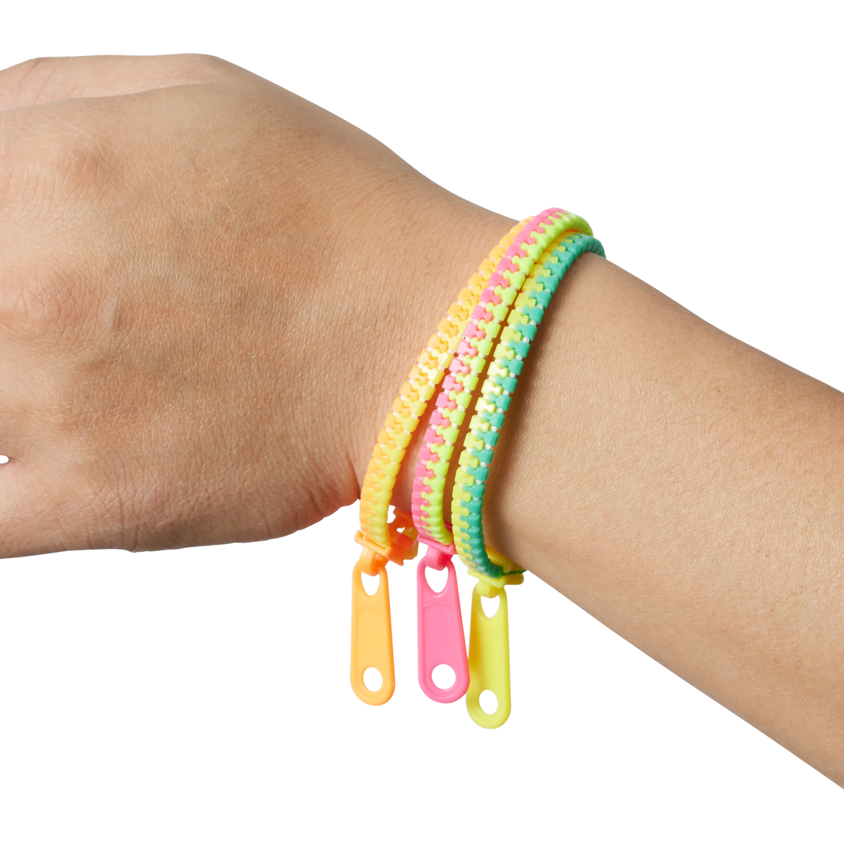 Multi-Coloured Zipper Bracelets