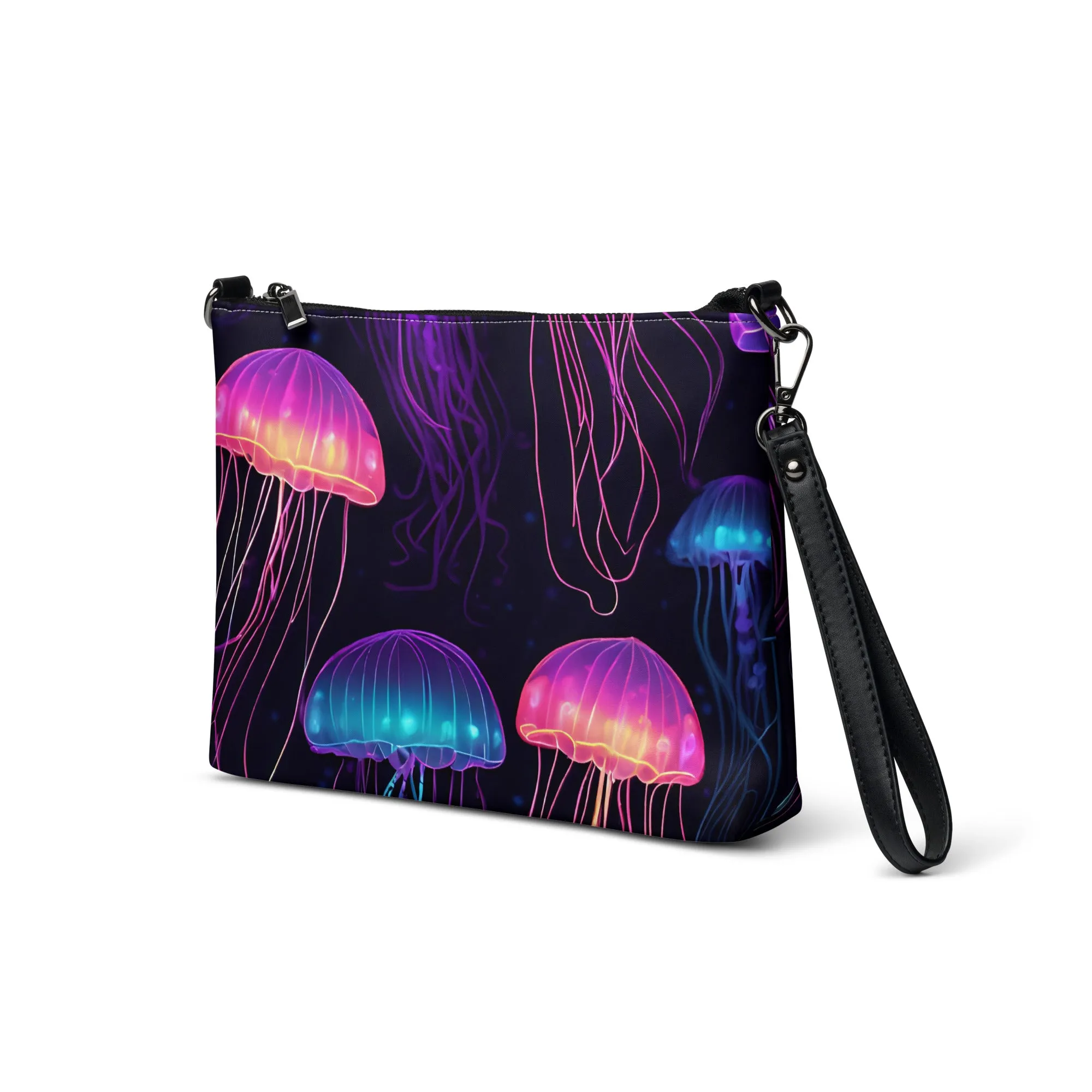 Neon Pink Jellyfish Crossbody Bag