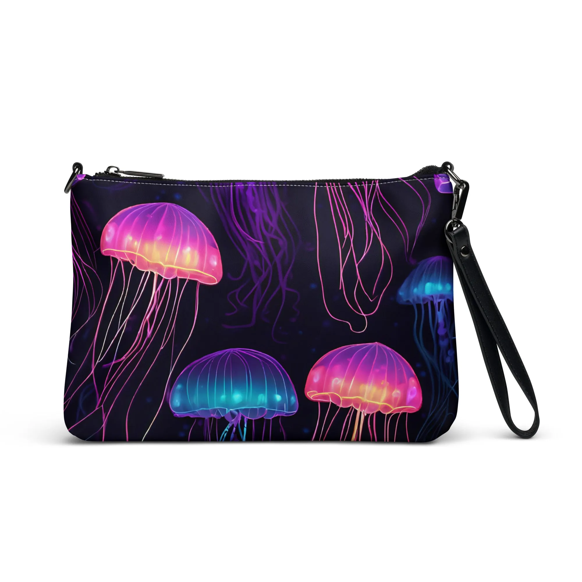 Neon Pink Jellyfish Crossbody Bag