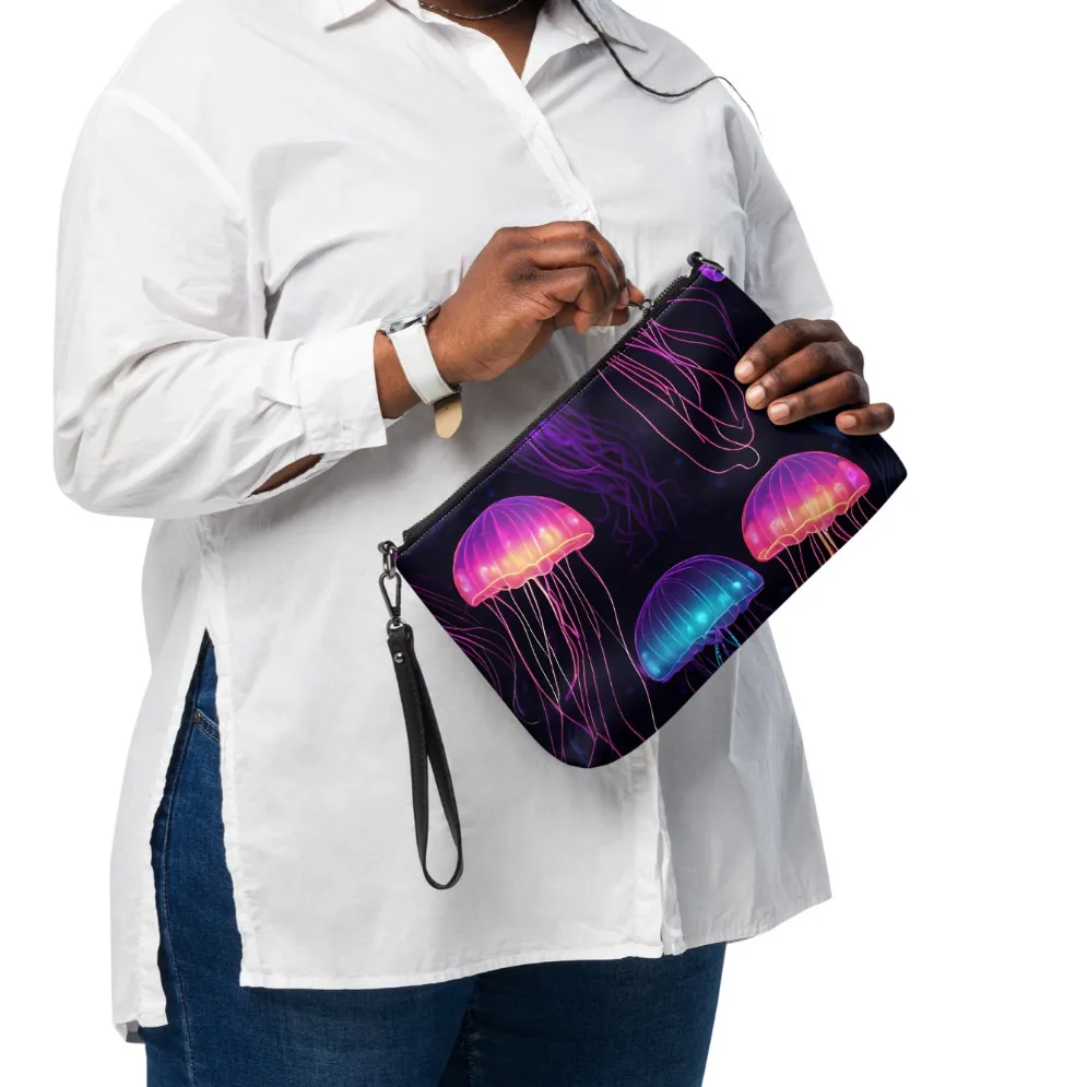 Neon Pink Jellyfish Crossbody Bag