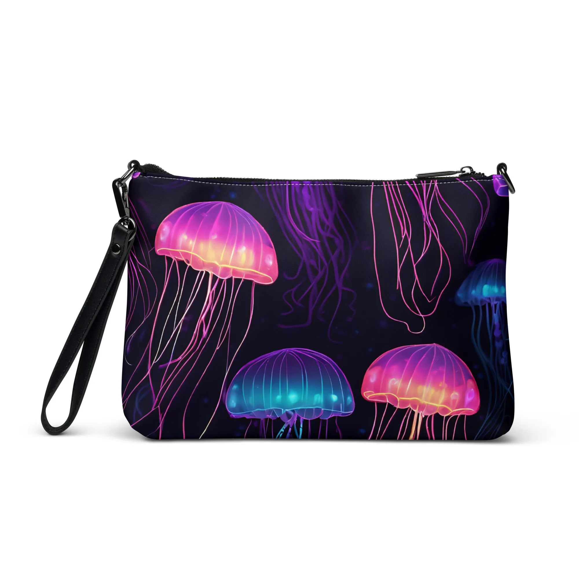 Neon Pink Jellyfish Crossbody Bag