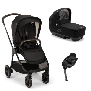 Nuna TRIV Next Stroller and Cari NEXT Car Carrycot and Base - Caviar