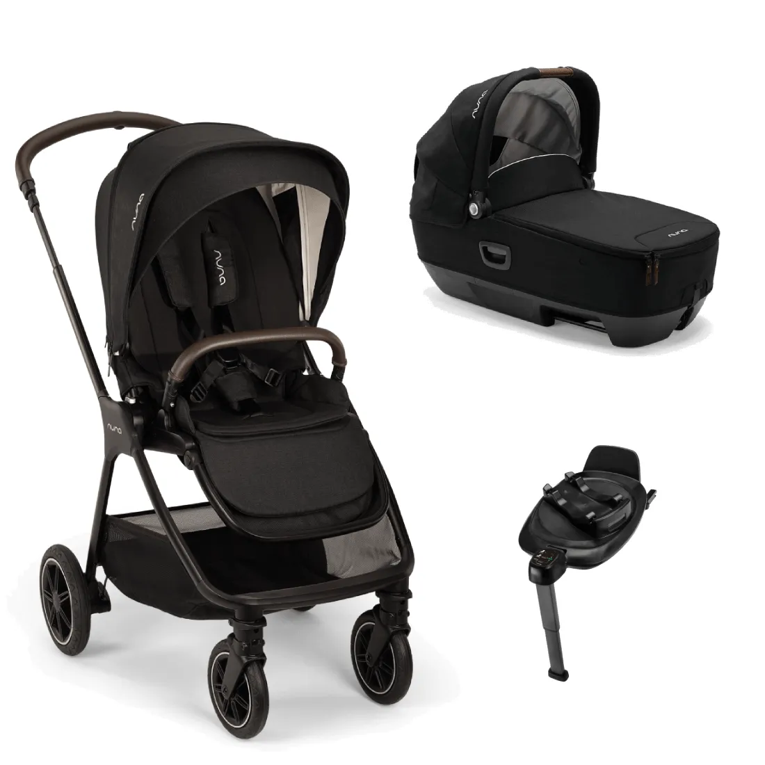 Nuna TRIV Next Stroller and Cari NEXT Car Carrycot and Base - Caviar