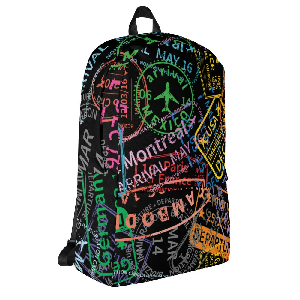 Passport Stamps Backpack