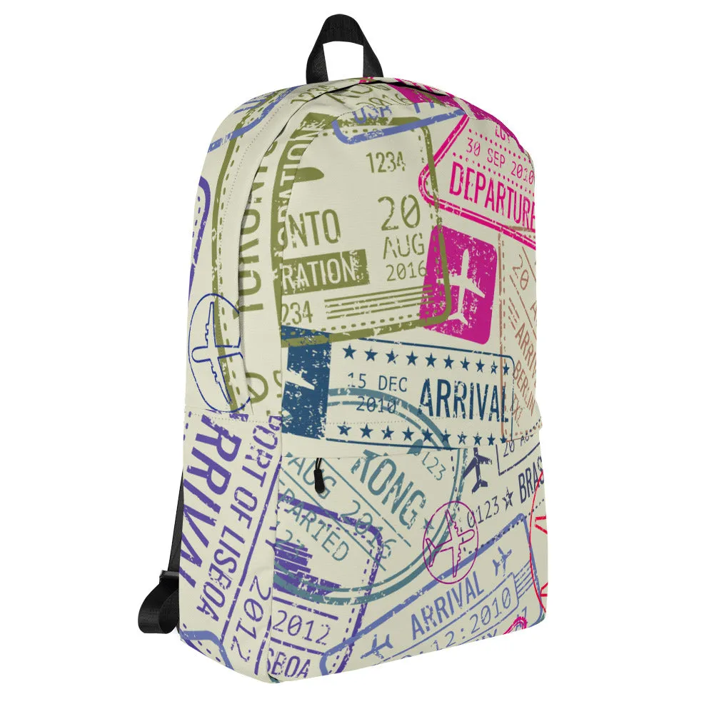 Passport Stamps Backpack
