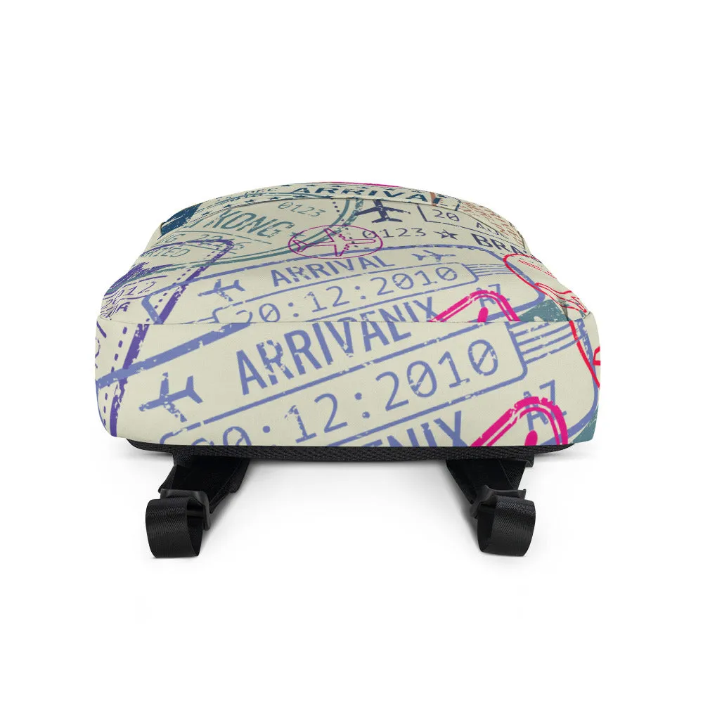 Passport Stamps Backpack