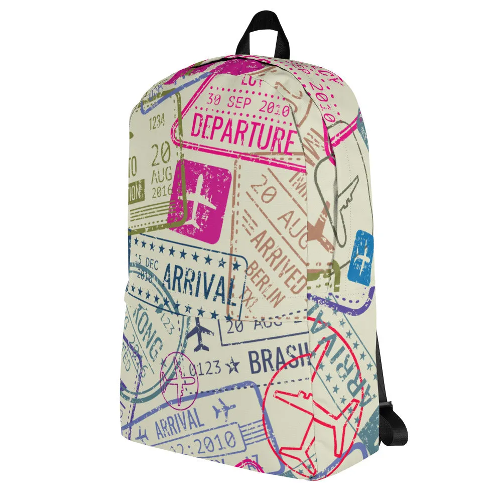 Passport Stamps Backpack