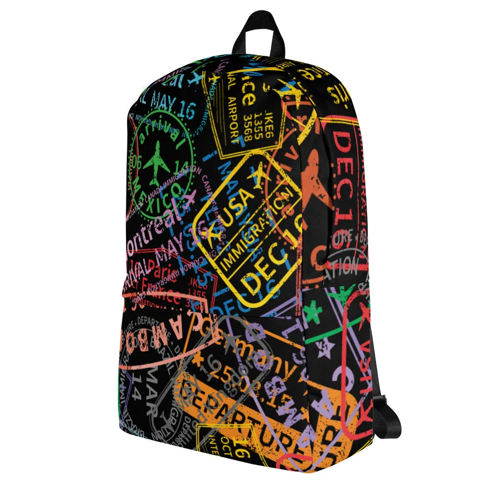Passport Stamps Backpack