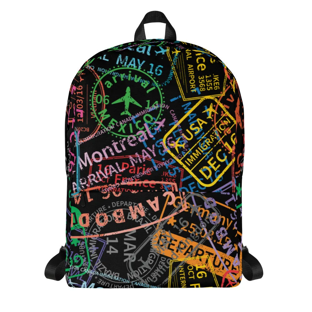 Passport Stamps Backpack