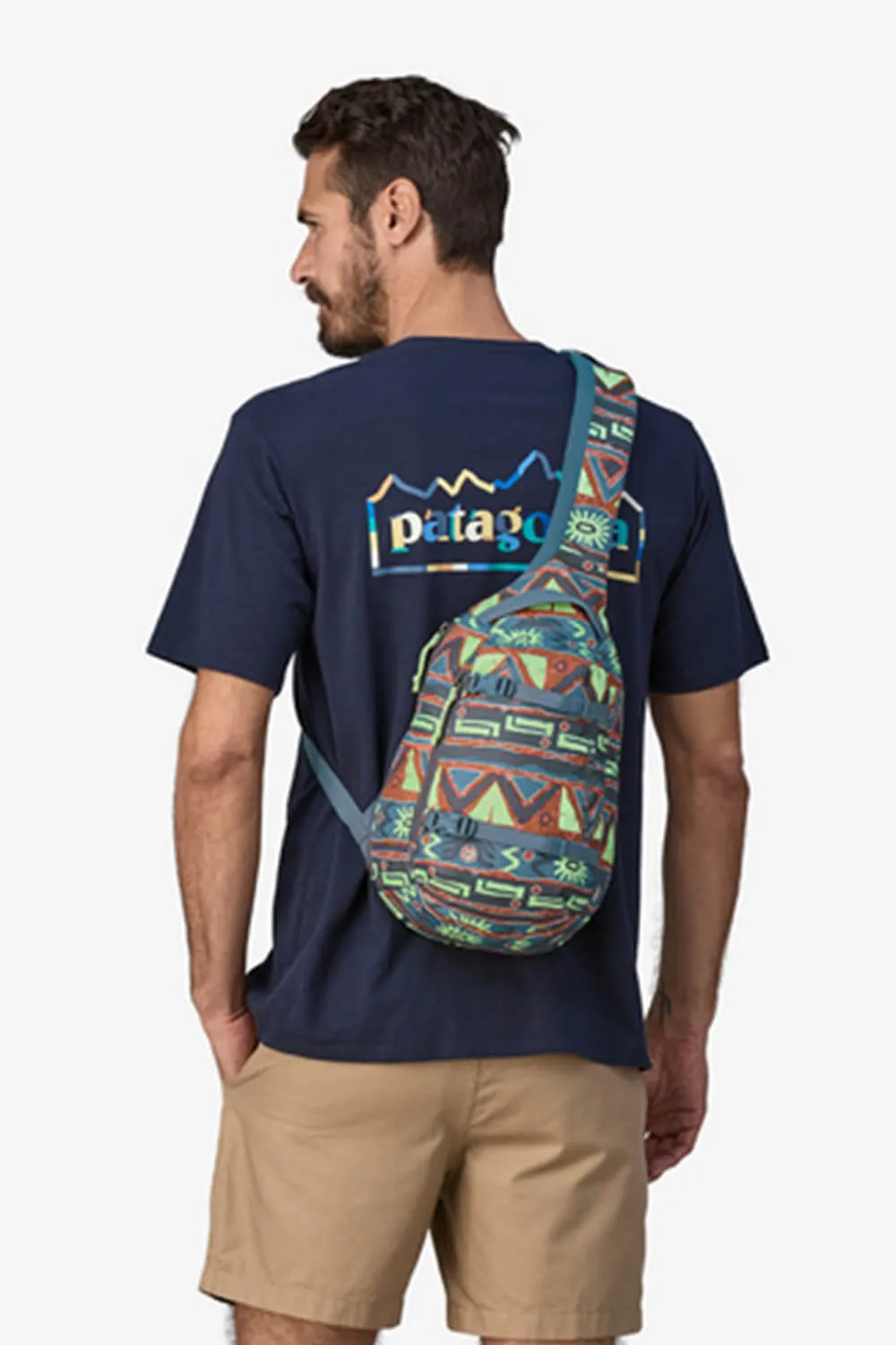 Patagonia Atom Sling 8L High Hopes GEO Bag in Forge Grey | 48262-HGFO