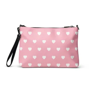 Pink & White Hearts Crossbody Bag