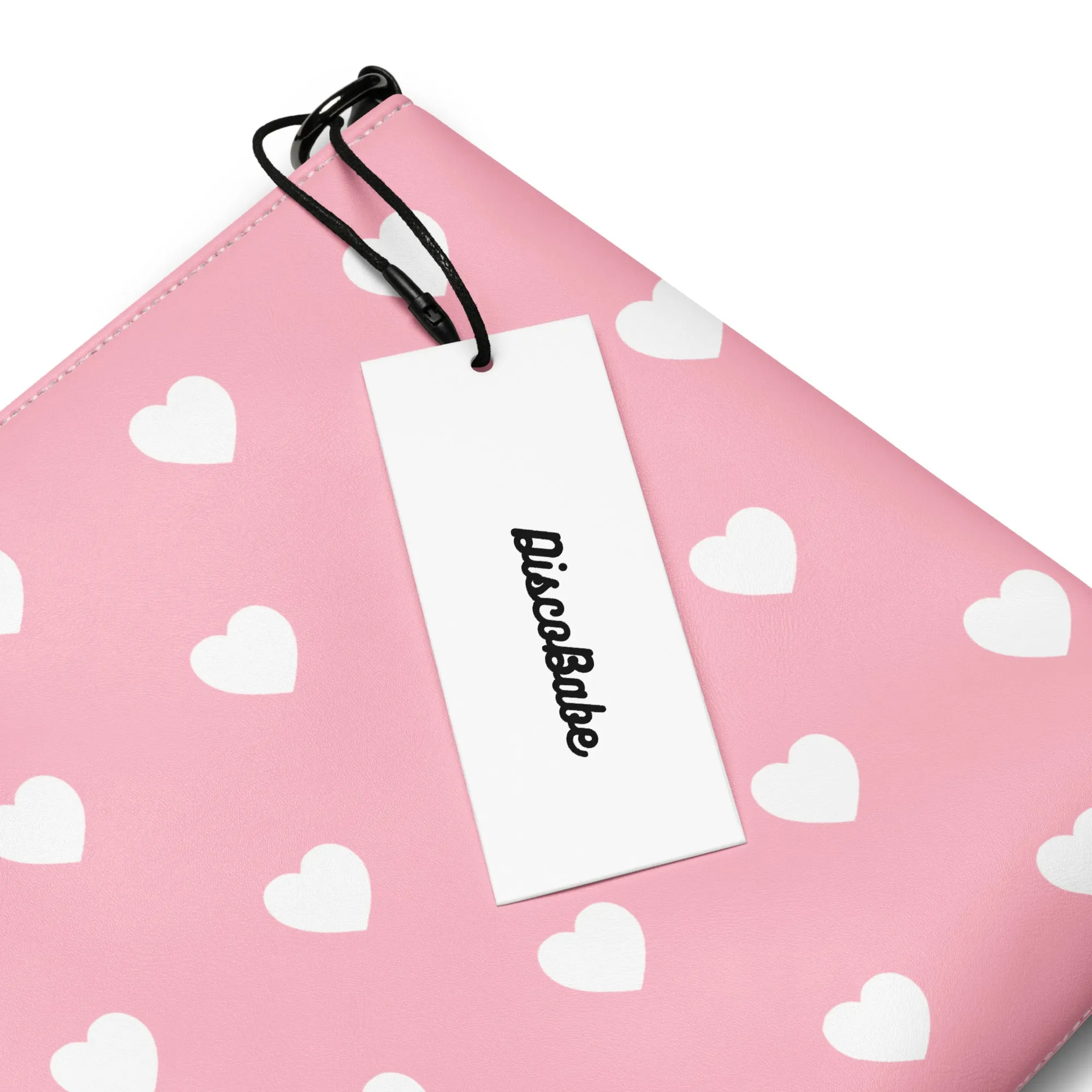 Pink & White Hearts Crossbody Bag