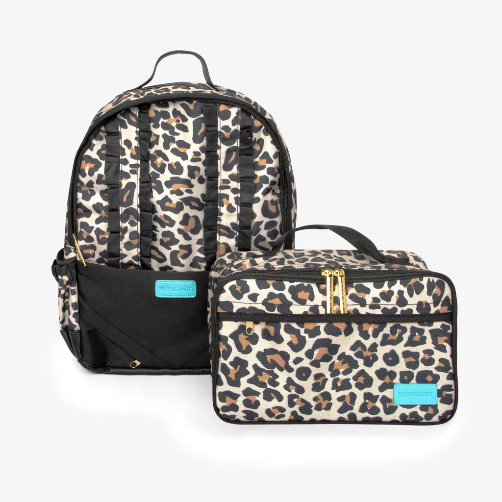 Posh Peanut Lana Leopard Ruffled Backpack