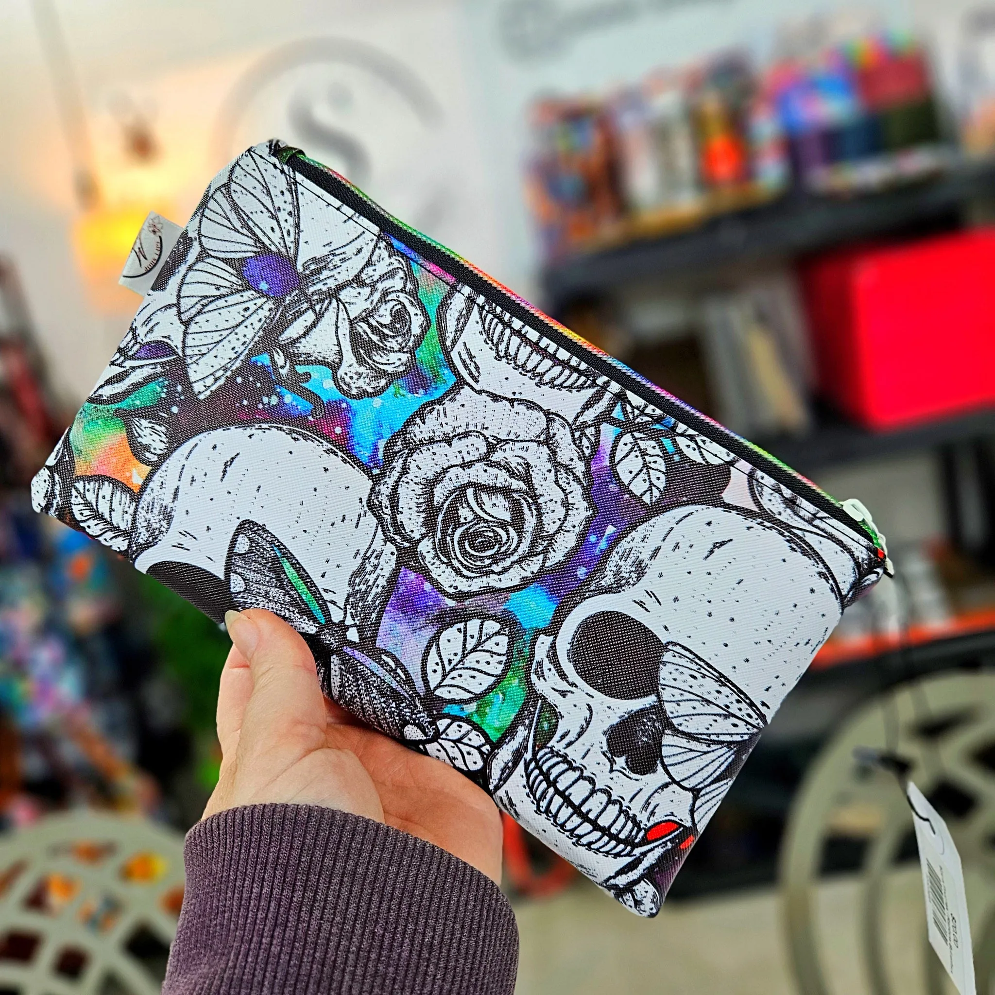 Rainbow Skull Butterflies Rana Pouch