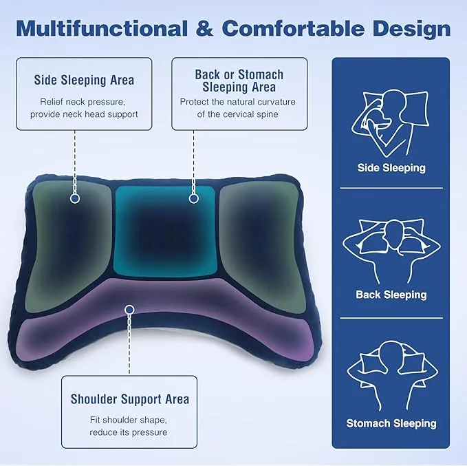 REDCAMP Memory Foam Camping Pillow for Sleeping Lightweight and Compressible, Travel Pillow for Camping, Hiking, Backpacking