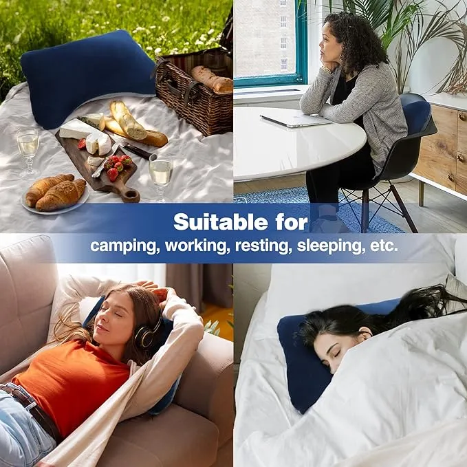 REDCAMP Memory Foam Camping Pillow for Sleeping Lightweight and Compressible, Travel Pillow for Camping, Hiking, Backpacking