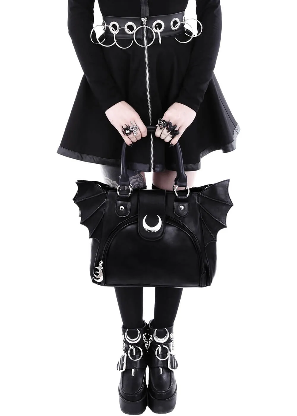 Restyle Elegant Moon Bat Black