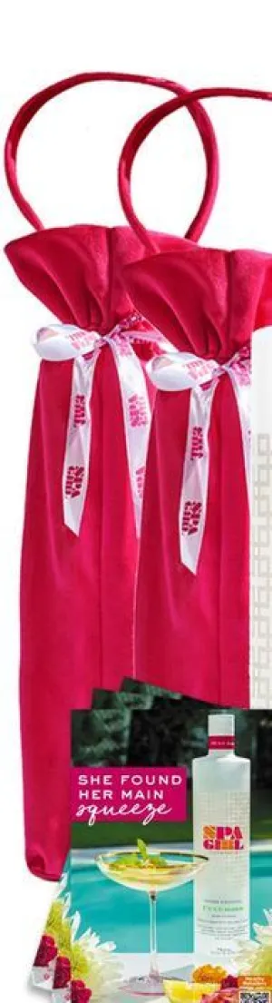 Spa Girl Velvet Bottle Bags