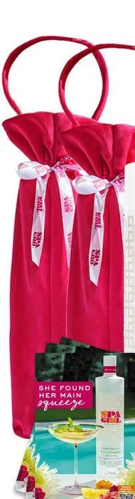 Spa Girl Velvet Bottle Bags