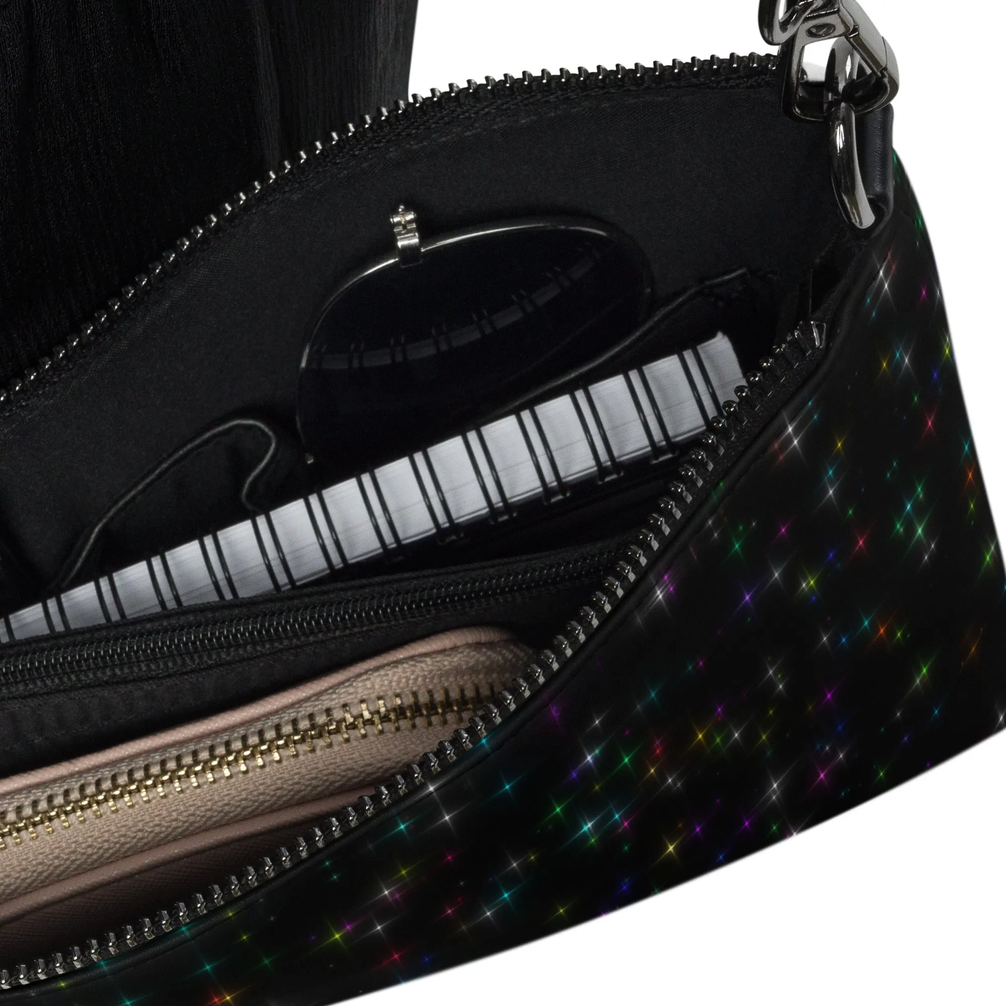 Starry Night Rainbow Galaxy Crossbody Bag