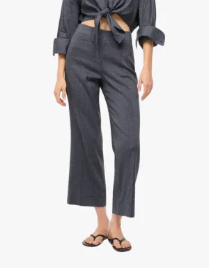 Staud Knack Linen Pants in Chambray