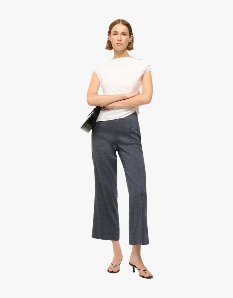 Staud Knack Linen Pants in Chambray