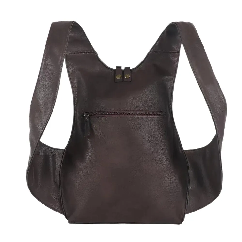 The Original Vegan Leather Backpack | Dark Brown