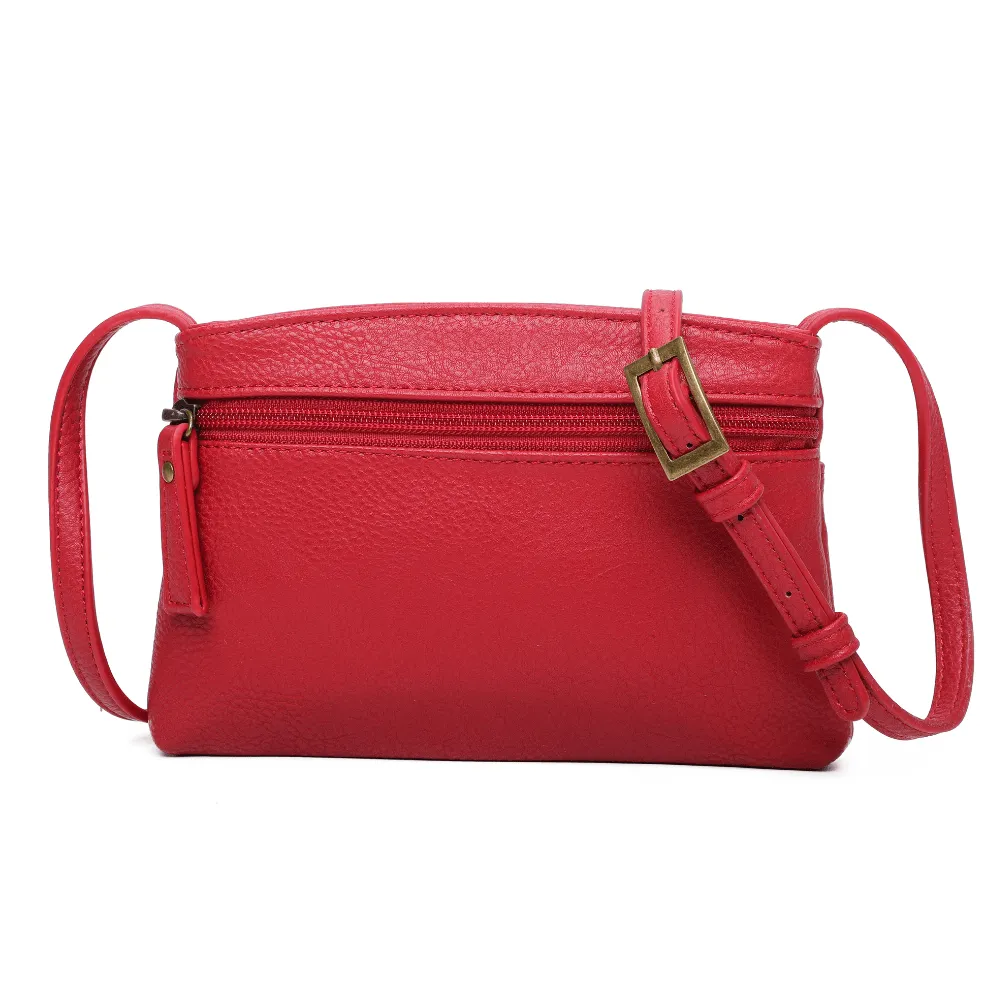 The Original Vegan Leather Crossbody Pouch | Red