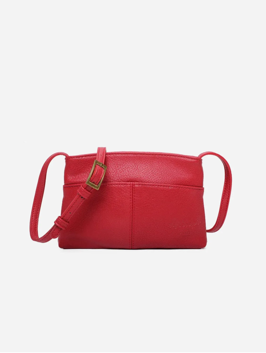 The Original Vegan Leather Crossbody Pouch | Red