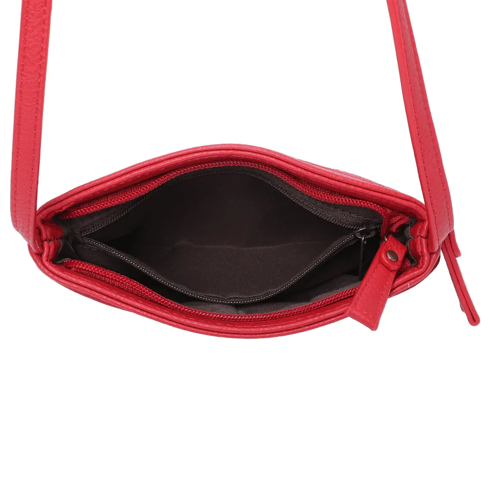 The Original Vegan Leather Crossbody Pouch | Red