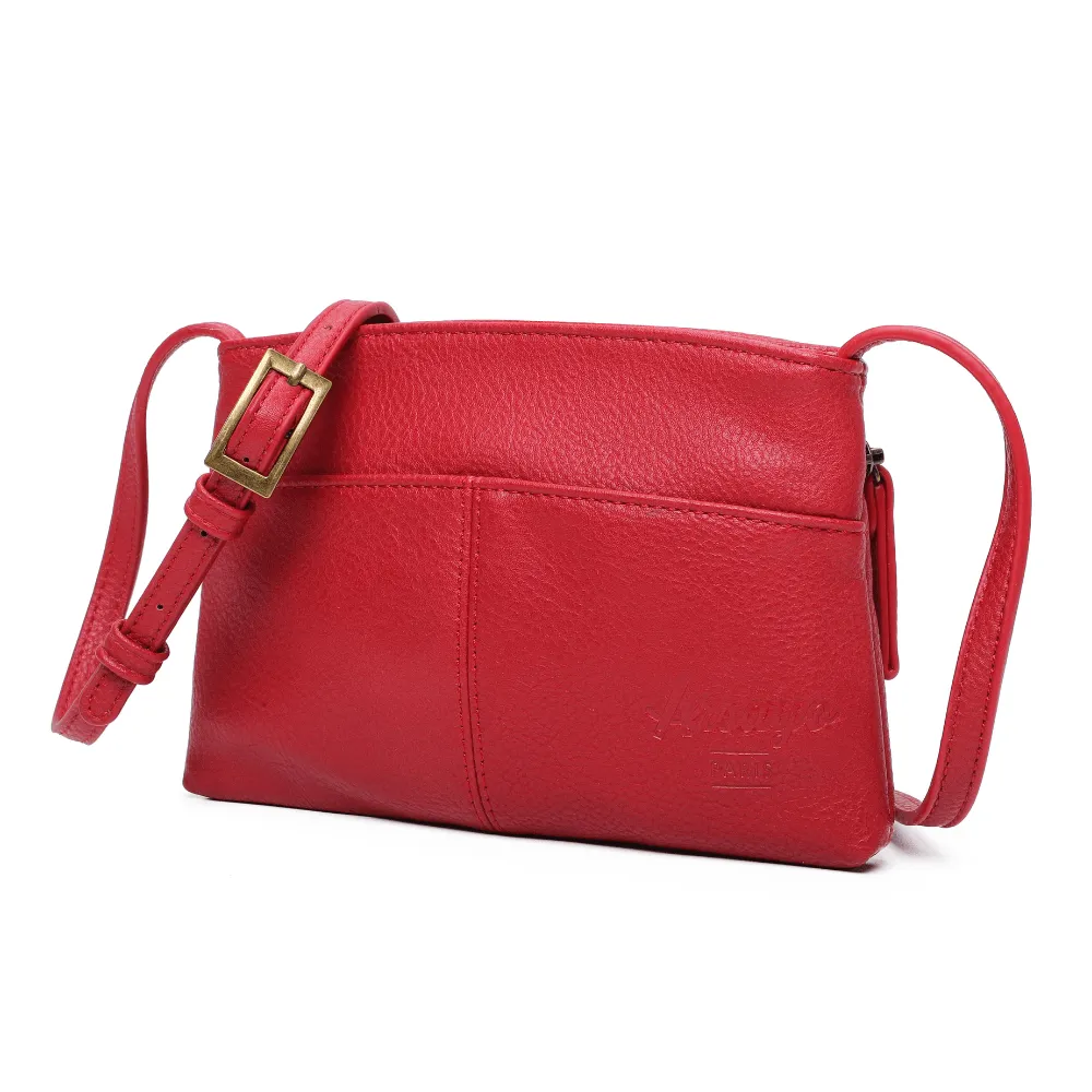 The Original Vegan Leather Crossbody Pouch | Red