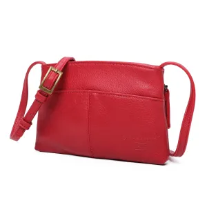 The Original Vegan Leather Crossbody Pouch | Red