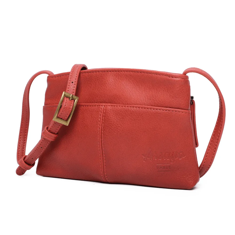 The Original Vegan Leather Crossbody Pouch | Rust
