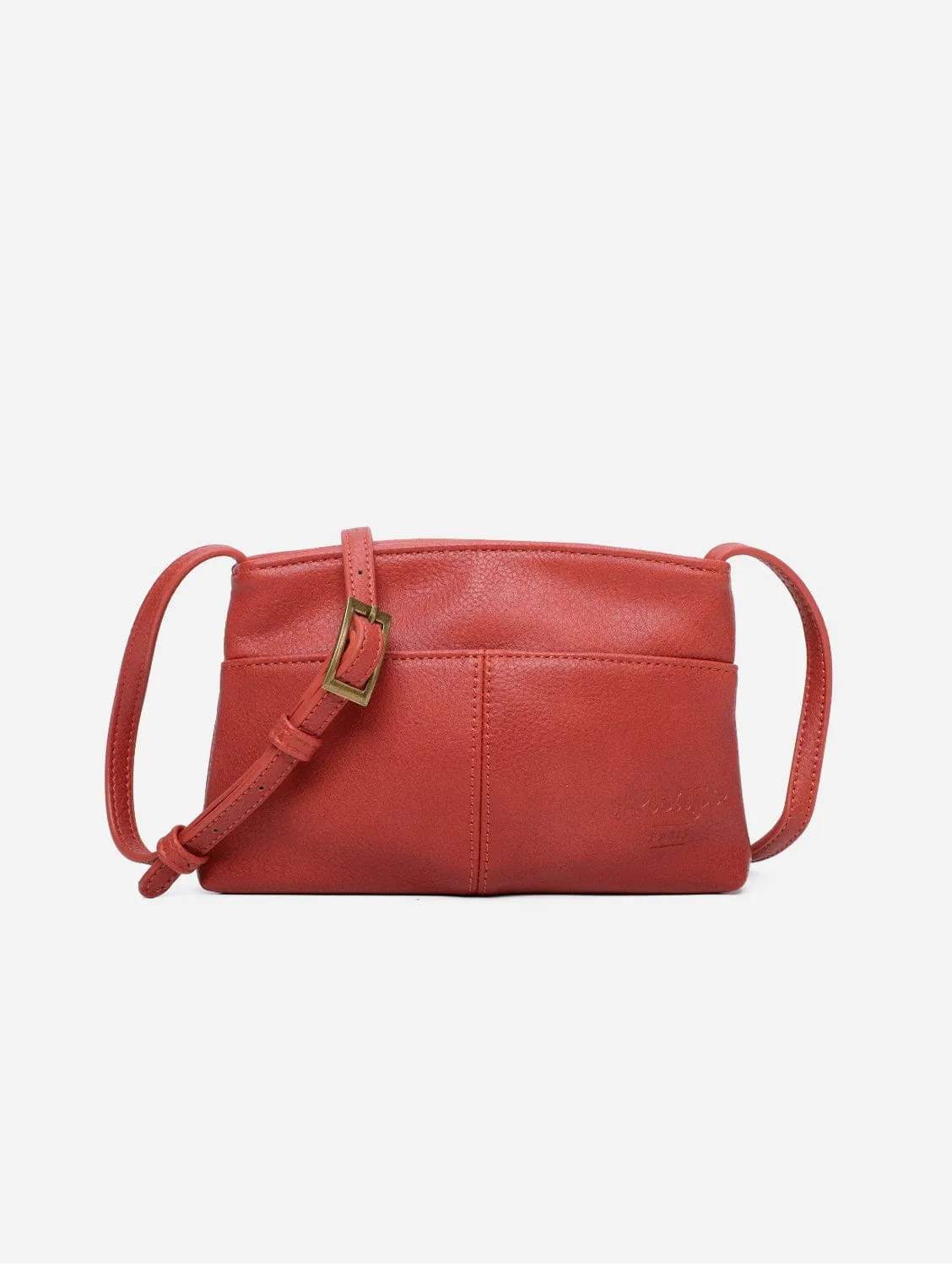 The Original Vegan Leather Crossbody Pouch | Rust